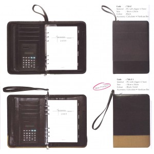 Zipper Leather Organiser with Calculator